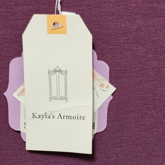 Kayla's Armoire mauve knit ruffle bell sleeve shift dress size small - Picture 5 of 7